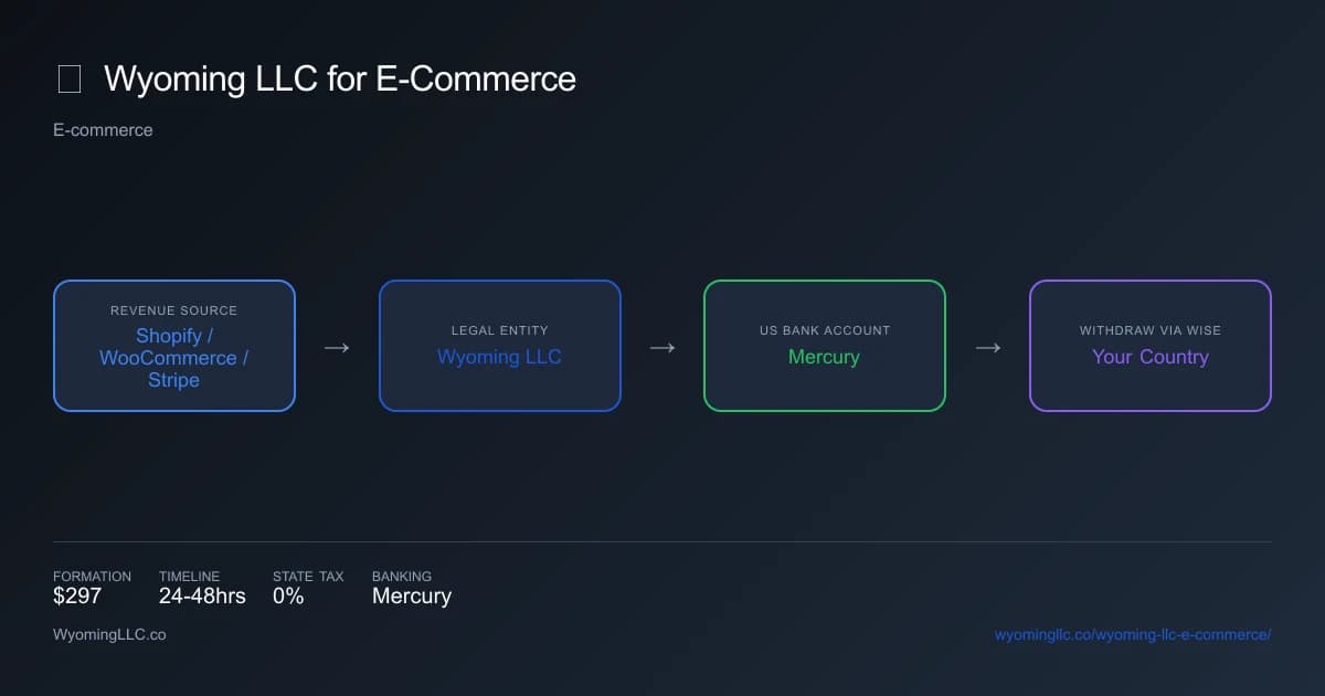 Wyoming LLC for e commerce - income flow diagram