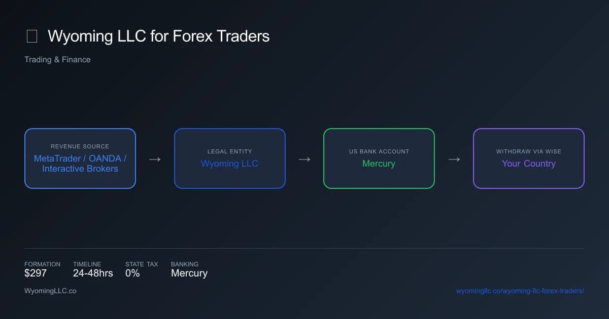 Wyoming LLC for forex traders - income flow diagram